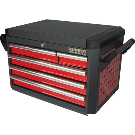 KENNEDY 28" 6 Drawer Professional Tool Top Chest Red Storage Box KENNEDY PRO