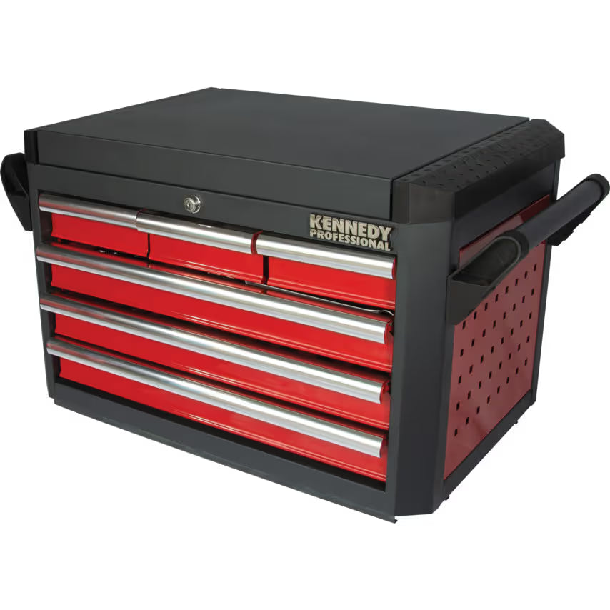 KENNEDY 28" 6 Drawer Professional Tool Top Chest Red Storage Box KENNEDY PRO