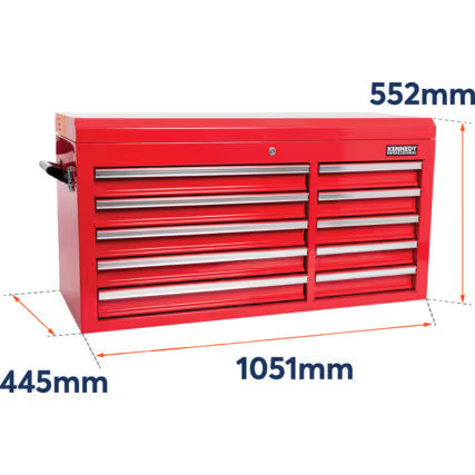 KENNEDY 10-Drawer Extra Large Tool Chest for Workshop Storage KENNEDY