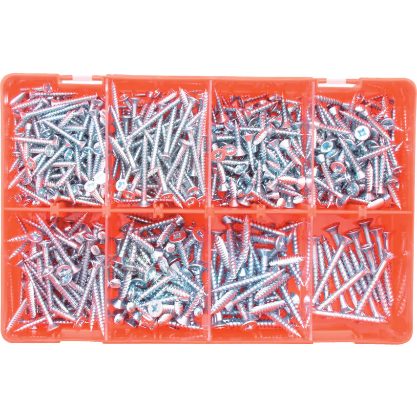 KENNEDY Pozi Countersunk Wood Screws Steel Metric BZP Kit KENNEDY