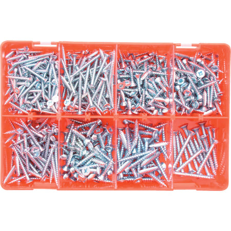 KENNEDY Pozi Countersunk Wood Screws Steel Metric BZP Kit KENNEDY