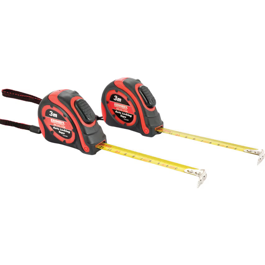 KENNEDY Double-Sided Tape Measure Set 3m & 5m for Professionals KENNEDY