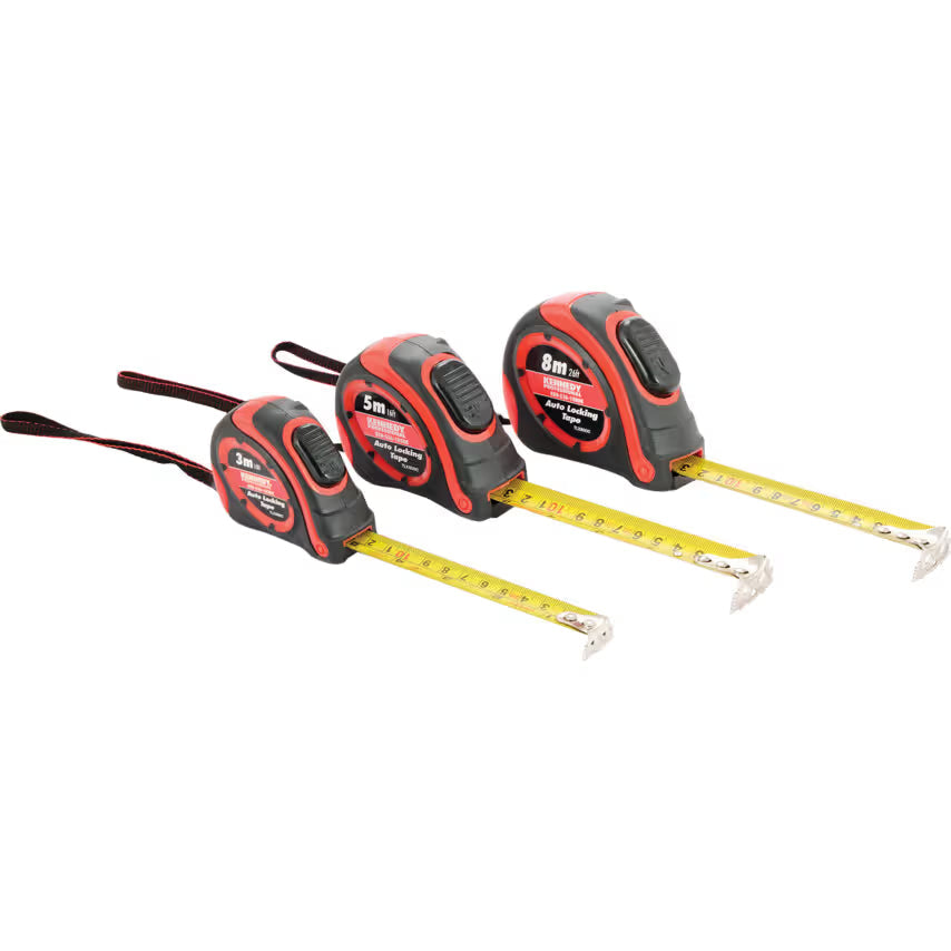 KENNEDY Double-Sided Tape Measure Set 3m 5m & 8m KENNEDY
