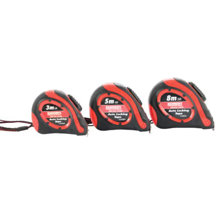 KENNEDY Double-Sided Tape Measure Set 3m 5m & 8m KENNEDY