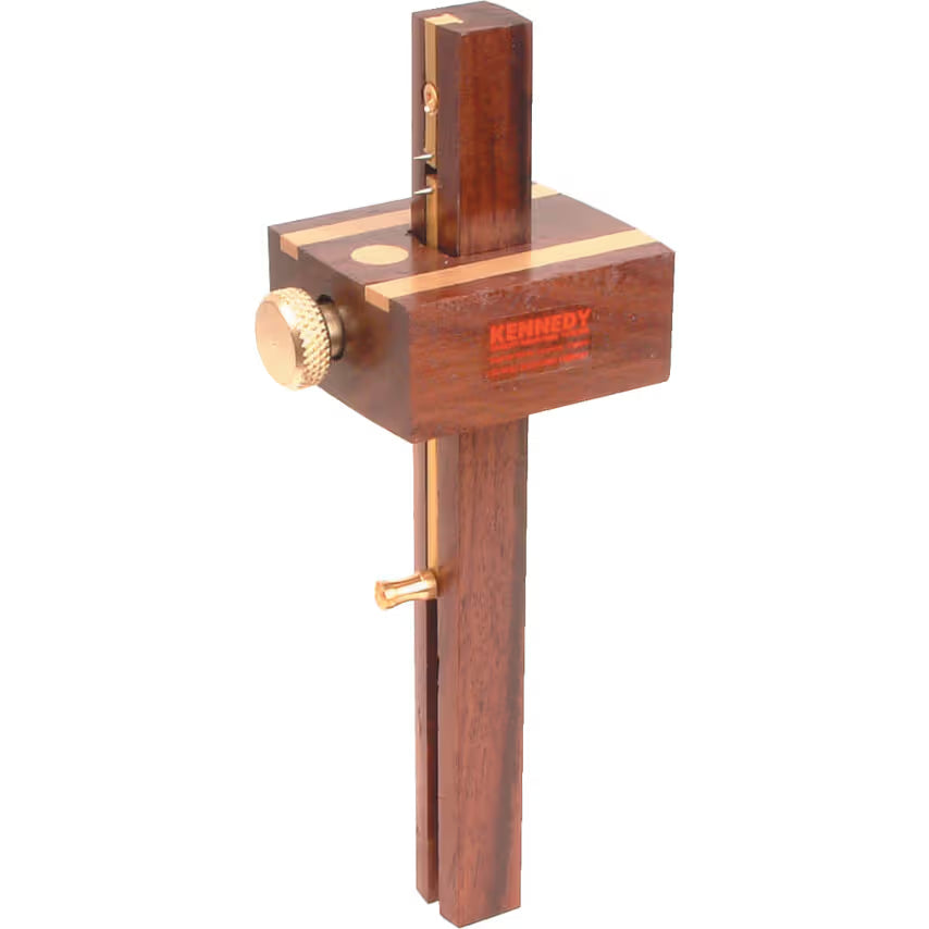 KENNEDY Brass Plated Walnut Mortice Gauge for Woodworking KENNEDY