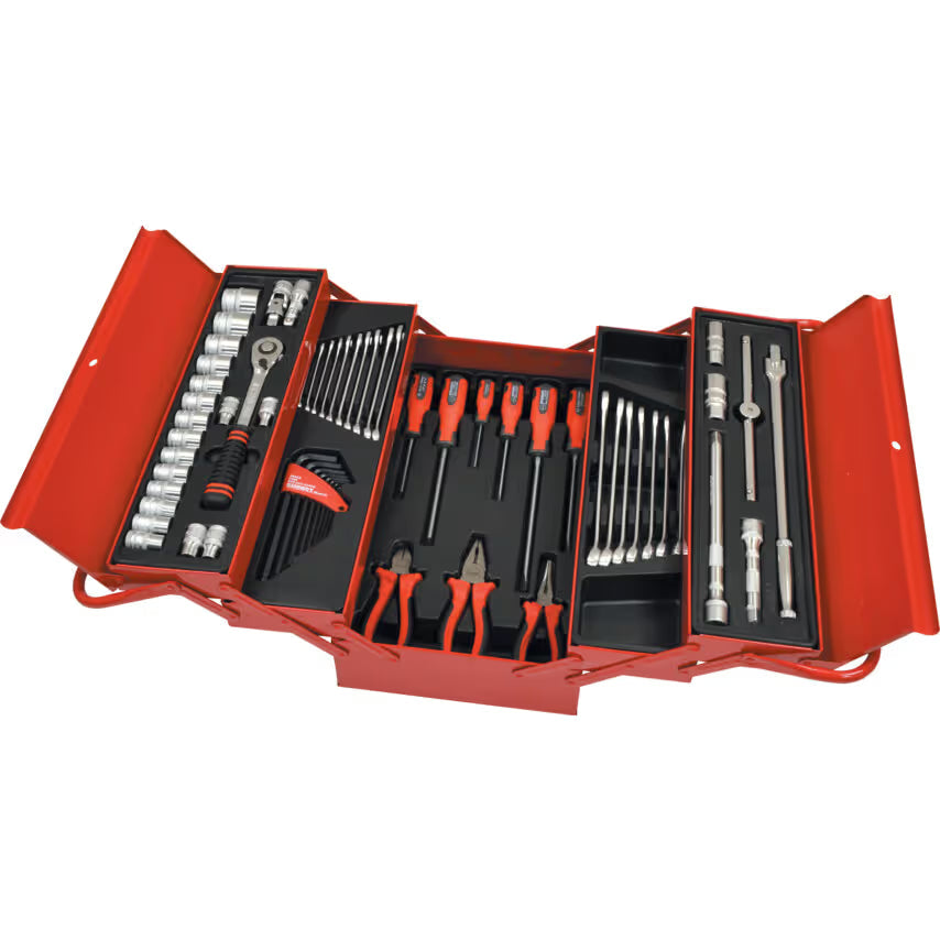 KENNEDY 62-Piece Cantilever Toolbox Tool Set for Workshop & DIY KENNEDY