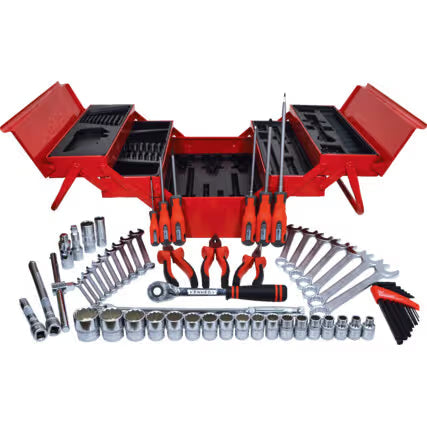 KENNEDY 62-Piece Cantilever Toolbox Tool Set for Workshop & DIY KENNEDY