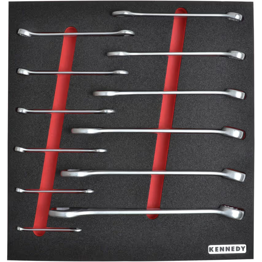 KENNEDY 12PC Imperial Combination Spanner Set with Foam M1832 KENNEDY