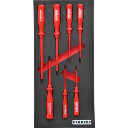 KENNEDY 7-Piece Insulated VDE Screwdriver Set with Foam KENNEDY