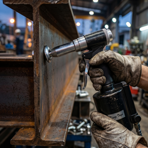 KING TOYO 3/16” Air Hydraulic Riveter (KT-0168) – Mirror Polish Piston, Pneumatic KING TOYO