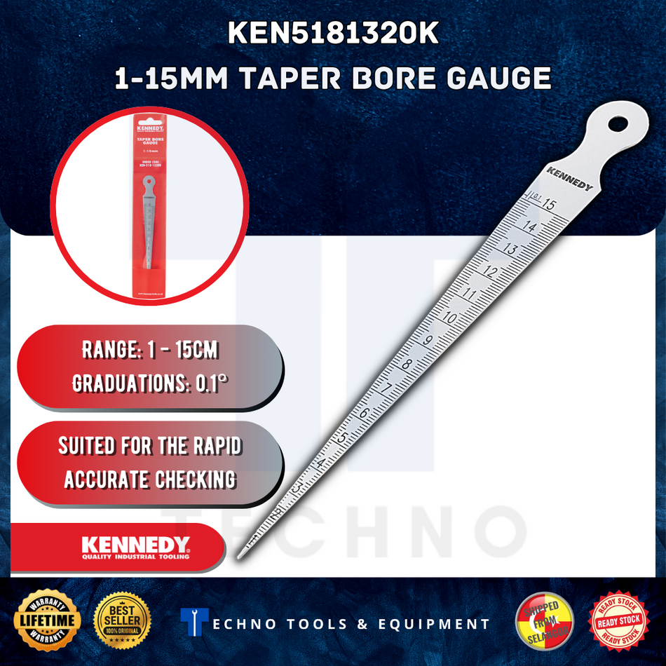 KENNEDY KEN5181320K TAPER BORE GAUGE 1-15mm