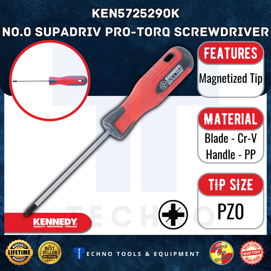 KENNEDY No.0 / No.1 SUPADRIV PRO-TORQ SCREWDRIV KEN5725290K KEN5725300K