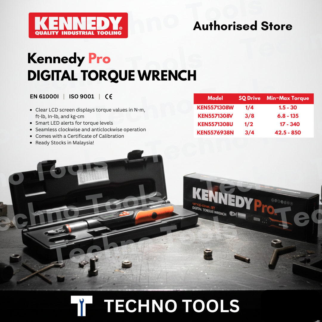 Kennedy Pro DIGITAL TORQUE WRENCH Range - 1/4", 3/8", 1/2", 3/4" Drive KENNEDY