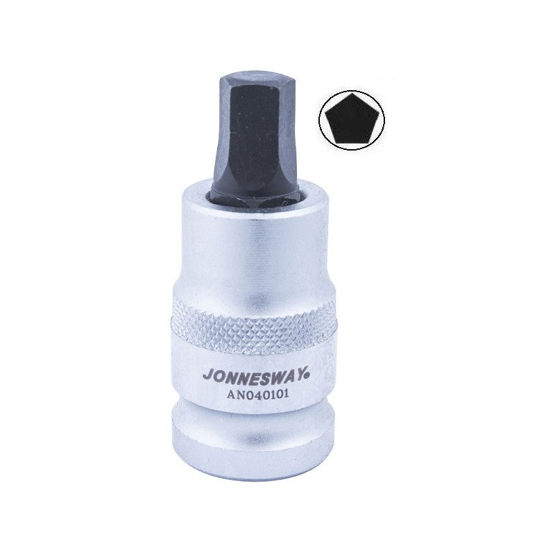 JONNESWAY PENTAGON SOCKET BIT FOR GIRLING BRAKES (1/2" DR.)