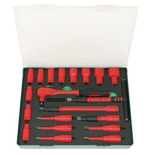 JONNESWAY S03V4120SC SET 20PCS 1/2"W/1000V INSULATED RATCHET