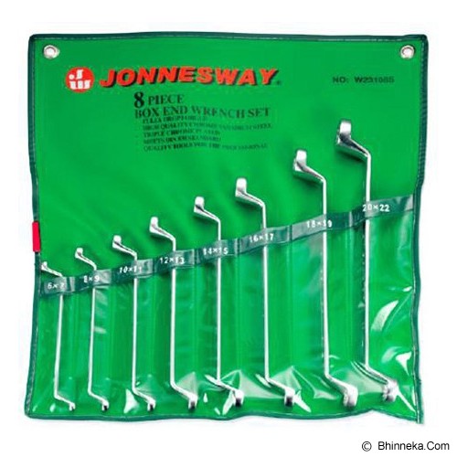 JONNESWAY W23108S 8 Pc 75º OFFSET RING WRENCH SET METRIC 6-22 MM