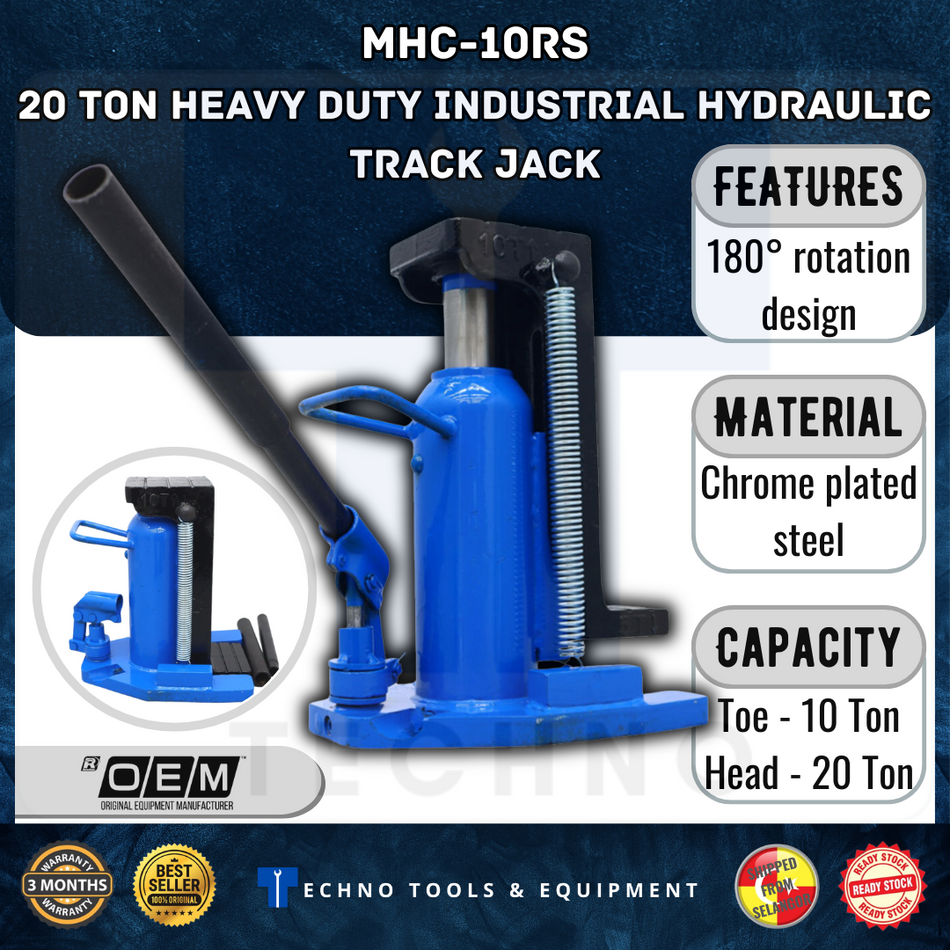 20Ton Heavy Duty Industrial Hydraulic Track Jack / Toe Jack Lift