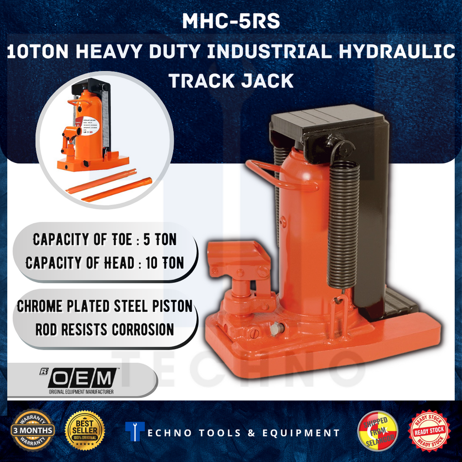 10Ton Heavy Duty Industrial Hydraulic Track Jack / Toe Jack Lift