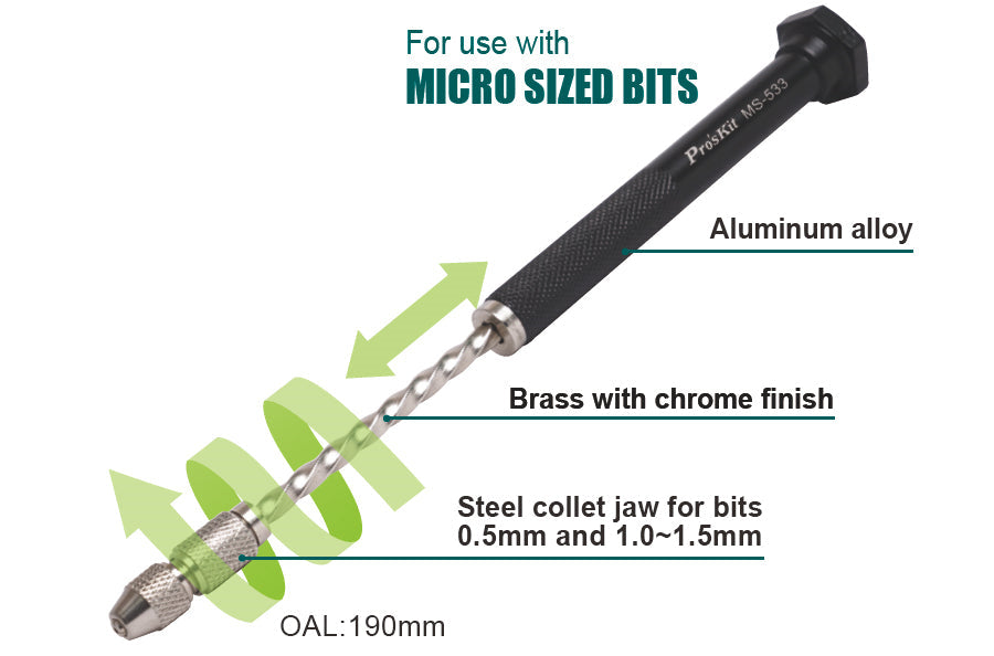 PRO'SKIT MS-533 Pump-Action Drill Set PRO'SKIT