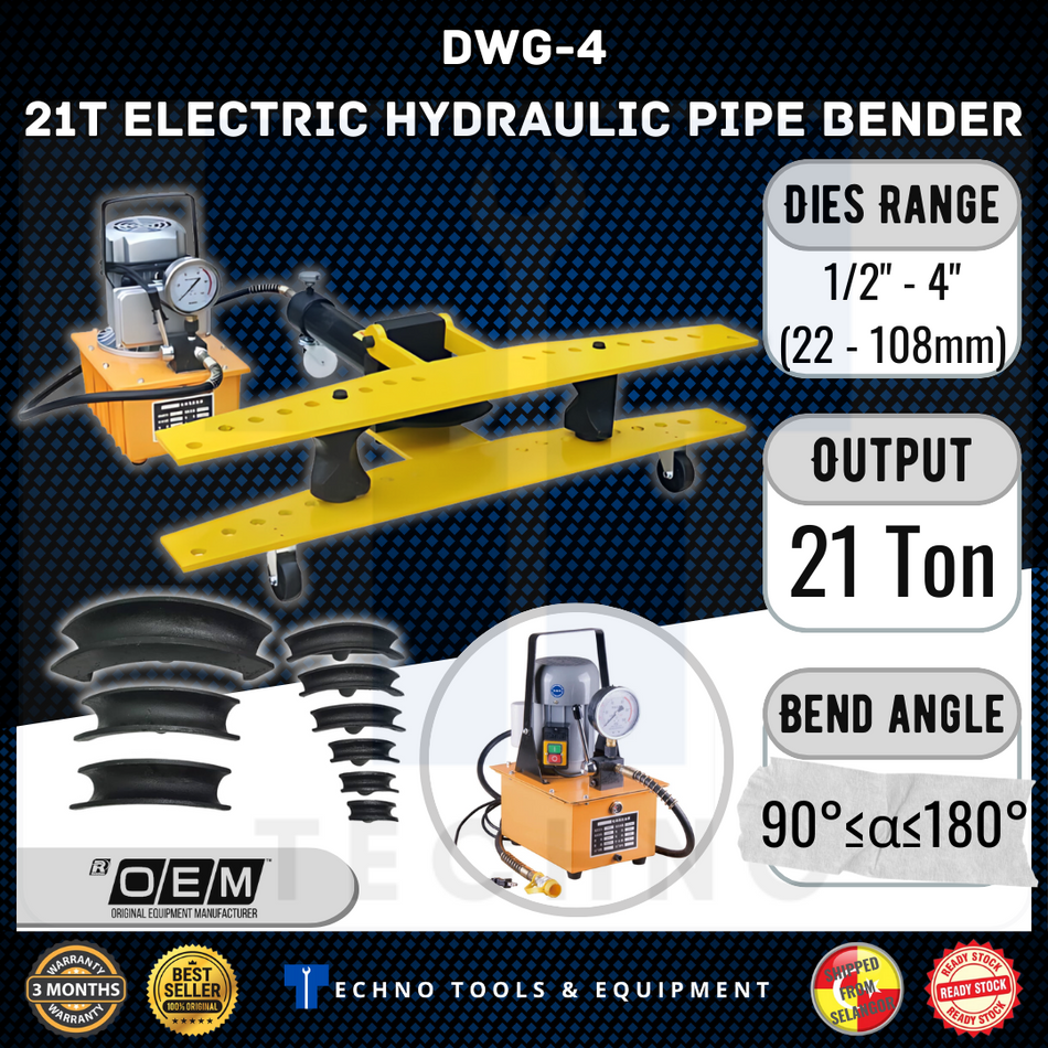 Electric Hydraulic Pipe Bender DWG-4 1/2"-4" 21T
