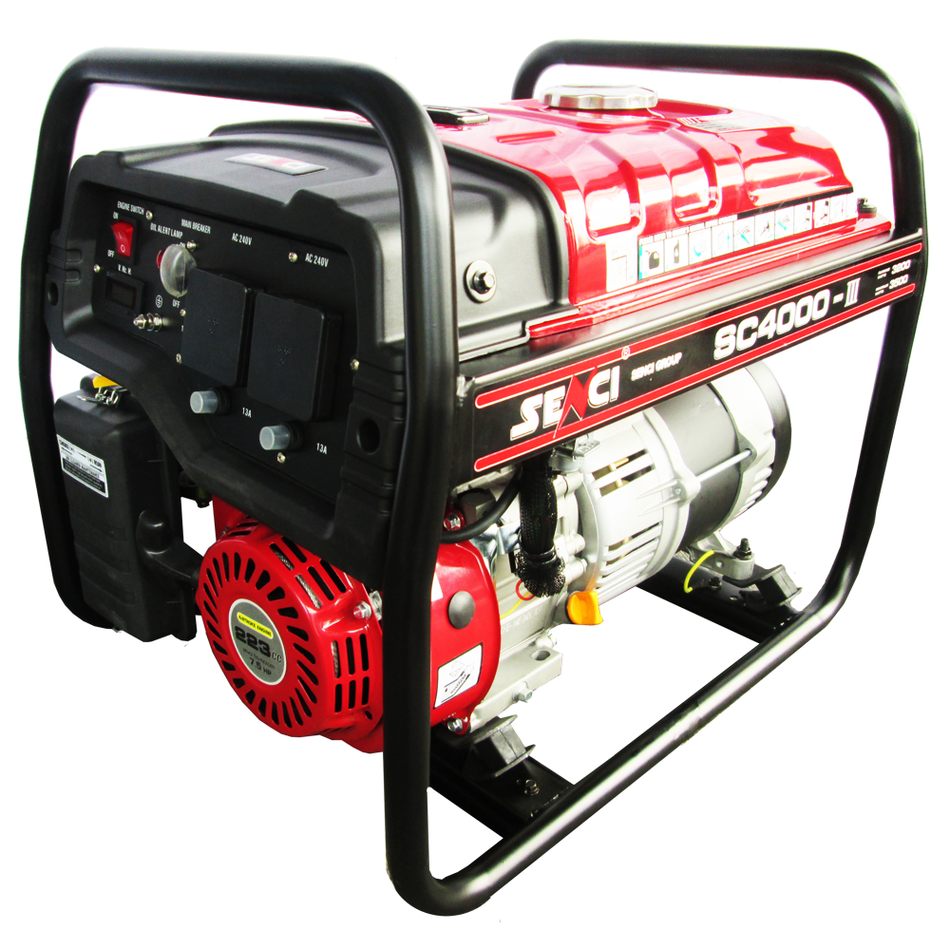 SENCI GASOLINE GENERATOR 3.3KW 7.5HP 15L 50KG, SC4000-III