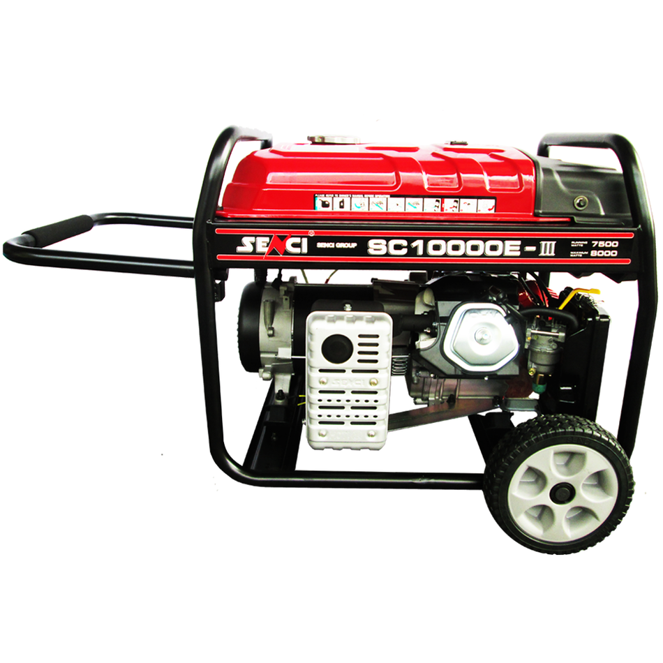 SENCI GASOLINE GENERATOR 7.5KW 16HP 25L 94KG, SC10000E-III