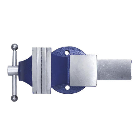 Bench Vice top view with bottom Dual lock 
down nuts