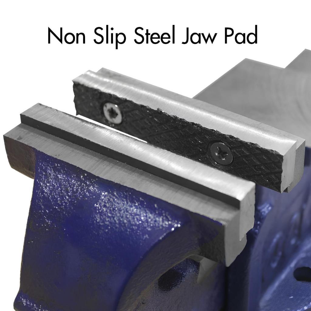 Heavy Duty Bench vice come with Replaceable Nonp-Slip Steel Jaw Pad