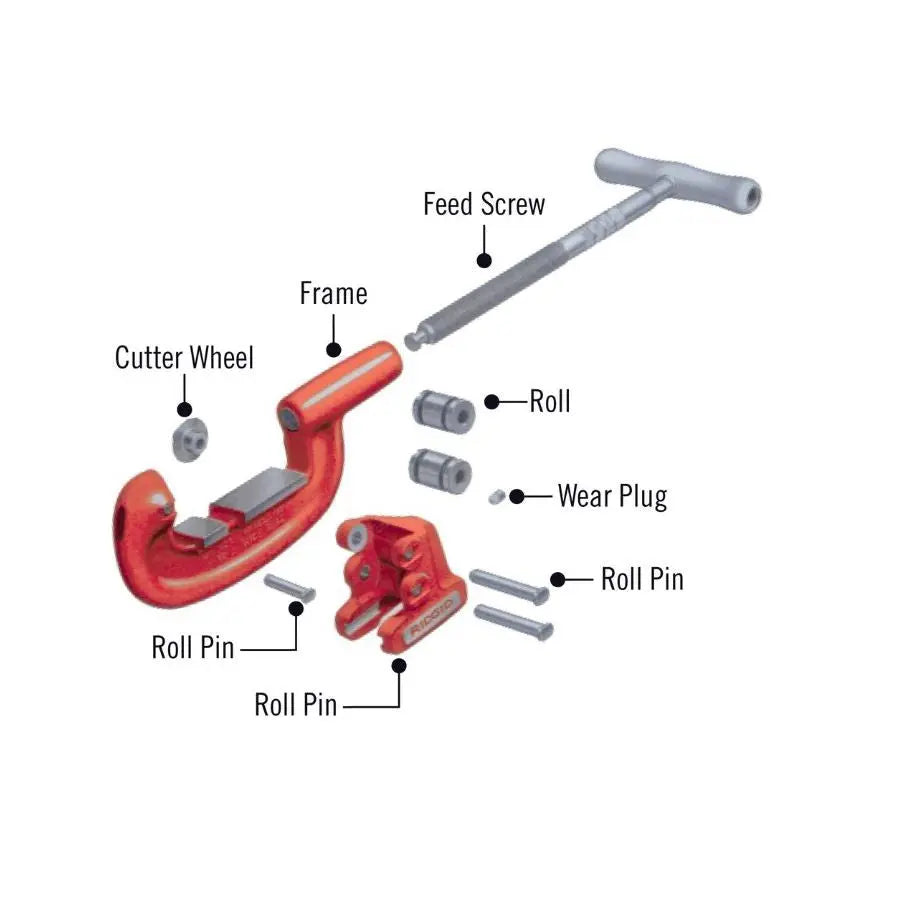 Ridgid Heavy-Duty Pipe Cutters breakdown parts diagram