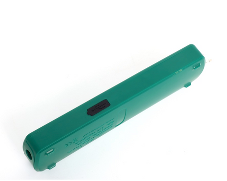 SATA 03080 pen multimeter with auto-range, temperature test, NCV & Type C charging. Measures AC/DC voltage, frequency, capacitance & more.