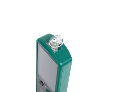 SATA 03080 pen multimeter with auto-range, temperature test, NCV & Type C charging. Measures AC/DC voltage, frequency, capacitance & more.
