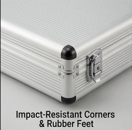 SATA 03601 16" aluminum tool case with rigid metal frame, ABS cover & EVA separator. Wear & rust resistant, durable storage for tools.