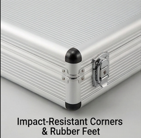 SATA 03601 16" aluminum tool case with rigid metal frame, ABS cover & EVA separator. Wear & rust resistant, durable storage for tools.