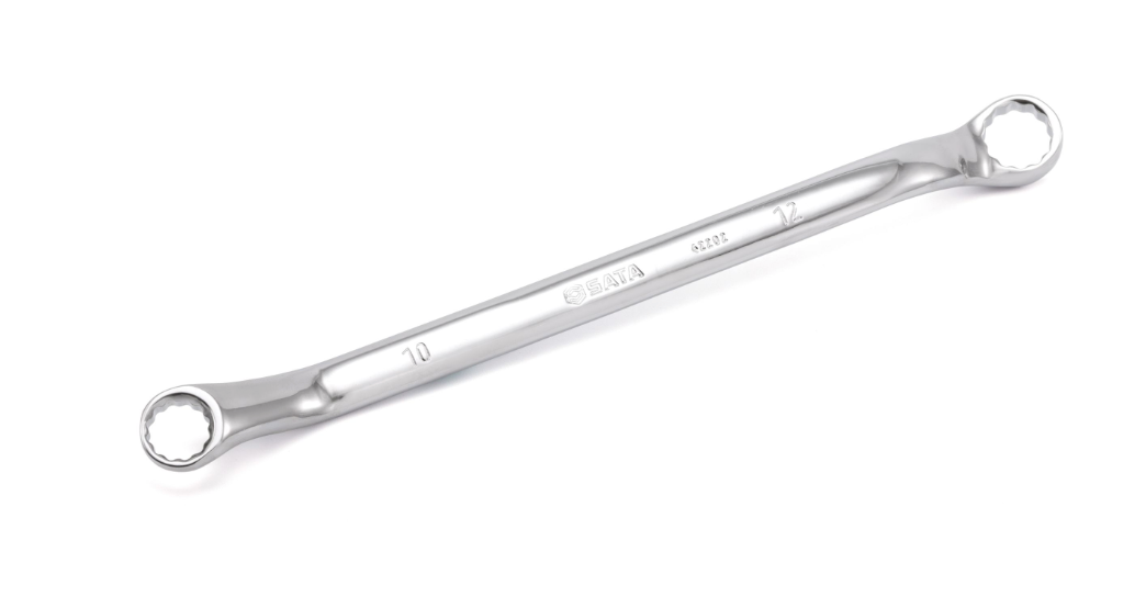 SATA 08012 11-piece double box end wrench set, metric 5.5-32mm. Durable, precision-forged wrenches for secure fastener grip.