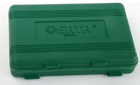 SATA 09008 12-piece 1/2" drive SAE impact socket set with universal joint & extension bar in a durable carry case.