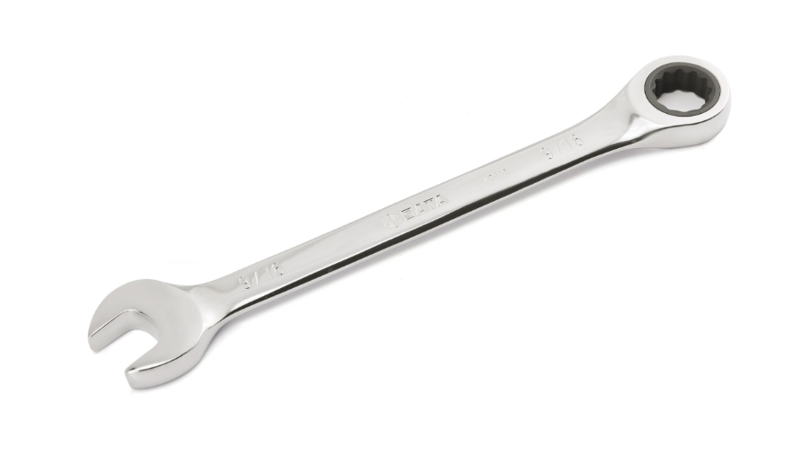 SATA 09023 7-piece full polish combination ratcheting wrench set, SAE 5/16"-3/4". Fast, efficient fastening for everyday use.