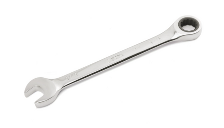 SATA 09023 7-piece full polish combination ratcheting wrench set, SAE 5/16"-3/4". Fast, efficient fastening for everyday use.