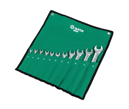SATA 09064 11-piece combination wrench set, metric 8-24mm. Durable, precision-forged wrenches for a wide range of fasteners.