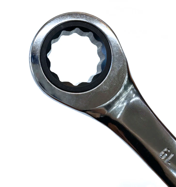 SATA 09079 8-piece combination ratcheting wrench set, metric 8-19mm. Fast, efficient fastening for everyday use.
