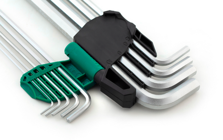 SATA 09101A 9-piece extra long ball point hex key set, metric 1.5-10mm, Cr-V steel with mist chrome finish for durability.