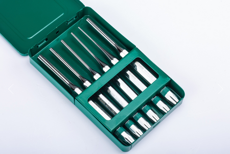 Shop the SATA 09162 6-Piece Pin Punch Set: Cr-V steel, chrome plating, sizes 2-8mm, 150mm length. Durable, rust-resistant, SATA lifetime warranty included.