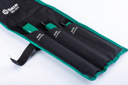 Shop the SATA 09163 3-Piece Cold Chisel Set: Cr-V steel, sizes 20-25mm, up to 300mm length. Durable, heavy-duty, includes carrying pouch. Lifetime warranty.