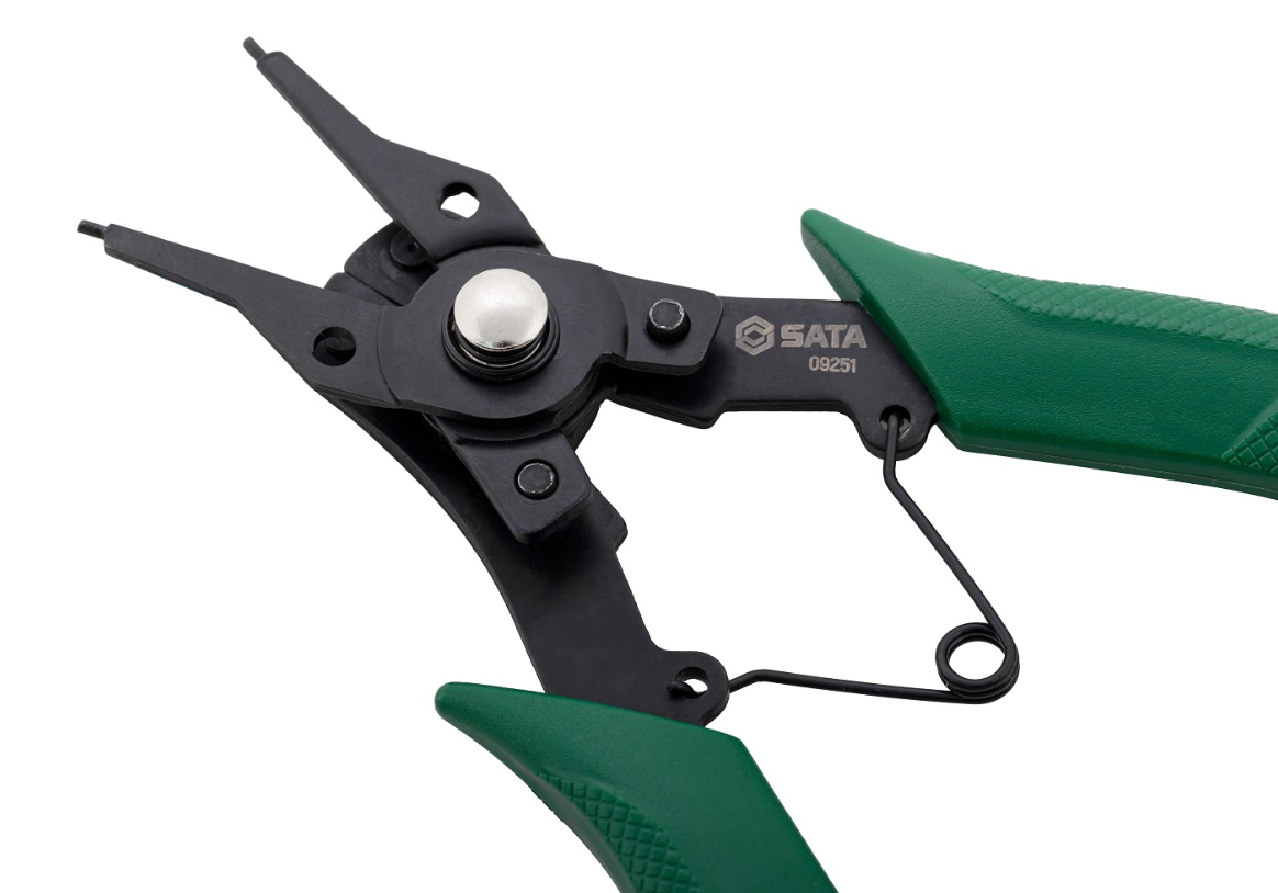 Shop the SATA 09251 5-Piece Convertible Snap Ring Pliers Set with straight & 45°/90° tips, 1.2mm & 1.4mm sizes. Versatile, durable. Lifetime warranty.