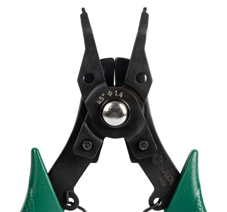 Shop the SATA 09251 5-Piece Convertible Snap Ring Pliers Set with straight & 45°/90° tips, 1.2mm & 1.4mm sizes. Versatile, durable. Lifetime warranty.