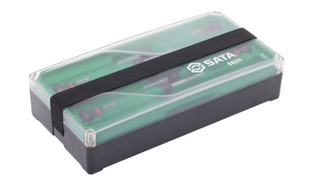Shop the SATA 09311 6-Piece Precision Slotted Screwdriver Set: SVCM+ alloy steel, sizes 1.0-3.5mm, rotary cap design. Ideal for electronics. Lifetime warranty.