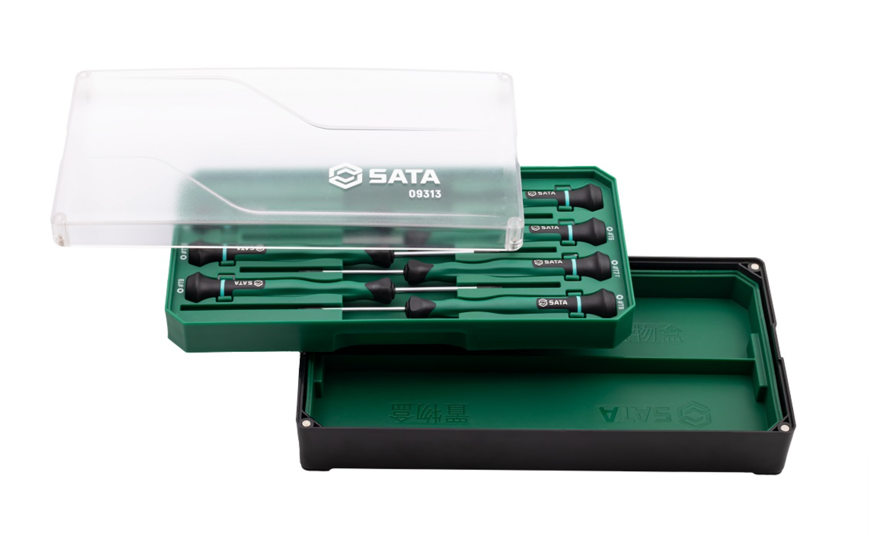 Shop the SATA 09313 6-Piece Precision Torx® Screwdriver Set: SVCM+ alloy steel, sizes T6-T15, rotary cap design. Ideal for electronics. Lifetime warranty.