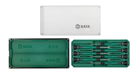 Shop the SATA 09315 7-Piece Precision Torx® Screwdriver Set: SVCM+ alloy steel, sizes T5-T15, rotary cap design. Ideal for electronics. Lifetime warranty.