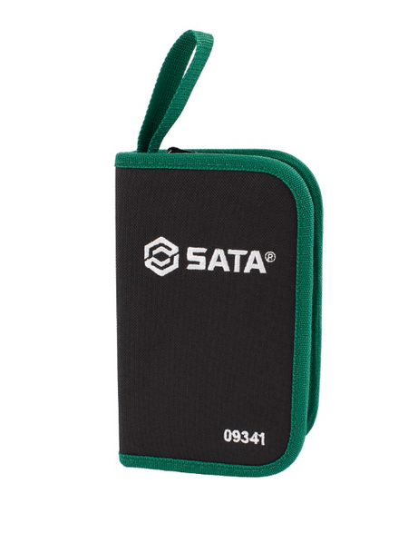Shop the SATA 09341 24-Piece T-Handle Ratcheting Screwdriver Set: S2 bits, flex & socket extensions, PP+TPR grip. Includes waterproof nylon tool bag.