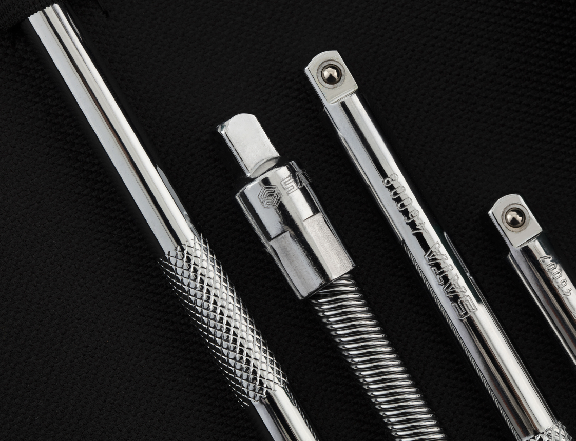 Shop the SATA 09343 26-Piece Standard Handle Ratcheting Screwdriver Set: S2 bits, 3 socket extensions, flex extension. Nylon bag, S2 alloy steel.