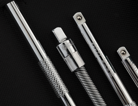 Shop the SATA 09343 26-Piece Standard Handle Ratcheting Screwdriver Set: S2 bits, 3 socket extensions, flex extension. Nylon bag, S2 alloy steel.